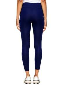 DKNY HW 7/8 紧身裤 LOGO - Black Silver - 查看 2