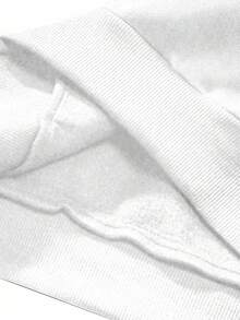 EMERY ROSE 女士狗狗印花落肩长袖休闲宽松圆领运动衫 - 白色 - 查看 3