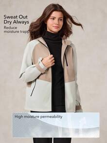 OutZeal 女士冲锋衣 徒步露营 防水防风 带帽户外夹克 春秋季 - 彩色 - 查看 4