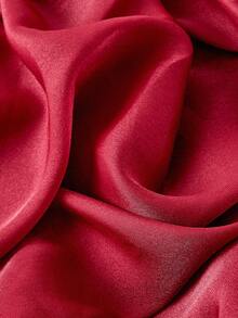 SHEIN MOD Vestido Camiseta Curto com Bainha Peplum Romântica Vermelho Plus Size - Vermelho - Visão 4