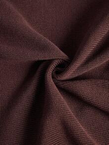 Heiryn Women's Elegant Solid Color Batwing Sleeve Sweater And Knit Skirt 2 Pieces Set, Autumn/Winter - Rust Brown - View 6