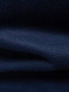 Calvornis 男士秋冬季保暖内衬鹿纹二合一长袖休闲毛衣，藏蓝色 - 藏蓝色 - 查看 5