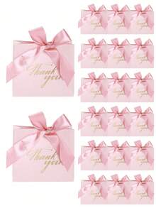 10 个，4.5x1.8x3.9 英寸小号感谢礼品袋，带蝴蝶结的迷你礼品袋，粉色图案纸质礼品袋，适合，带金箔印花的小纸质礼品袋，迷你糖果袋，带金箔印花的小纸质礼品袋，生日迷你糖果袋，母亲节礼物，礼物，新娘送礼会，毕业季派对用品 - 粉色 - 查看 6
