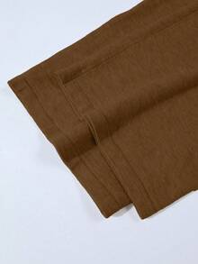 Franclia 2 件套女士休闲宽松针织毛衣和裤子家居服套装，舒适简约的设计 - 巧克力棕 - 查看 4