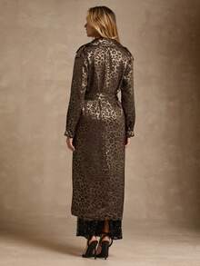 Glamine Áo khoác trench coat họa tiết da báo dành cho nữ, mùa thu - Nhiều màu - Xem 2