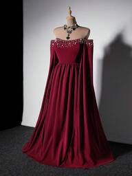 Grovea Büyük Beden Seksi ve Şık Omuz Açık Romantik Elbise, Çok Yönlü ve Şık