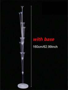 70/130/160 厘米气球支架套件，带底座和杆的气球柱，适用于婚礼生日派对装饰、圣诞派对用品