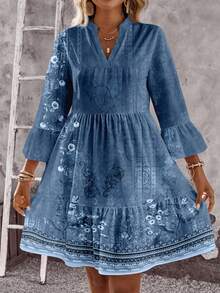 EMERY ROSE Váy in họa tiết cổ điển thường ngày cỡ lớn cho nữ - Nhiều màu - Xem 3