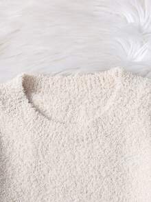 Sparklyn Tween 女童纯色休闲半羊毛圆领毛衣套装，春/秋/冬