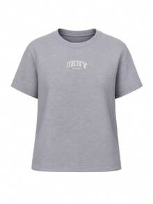 DKNY Women's Short Sleeve T-Shirts Grey - Grey Ivory - View 4