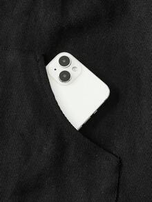 HIMLAND Men's Casual Denim Effect Shacket, Suitable For Everyday Wear, For Fall Winter