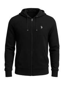 Classic Men's Zip Up Hoodie Black - Black - View 4
