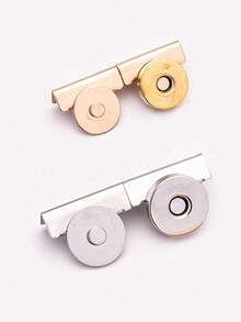 4pcs Metal Magnetic Snap Button, 20*7mm (0.79*0.29in), 4 Colors, Magnetic Clasp For Canvas Bags, Wallets, Handbags And Garments, DIY Craft Accessories