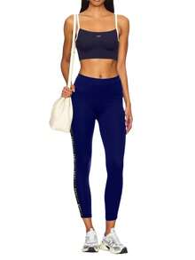 DKNY HW 7/8 紧身裤 LOGO - Black Silver - 查看 3