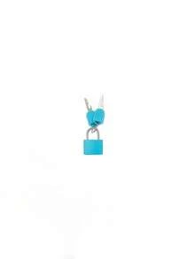 3/10 - Set Compact Colorful Plastic Padlocks With Keys.Padlock Small Padlock With Key For Luggage Lock, Fashion - Forward Multicolored Square - Shaped Design,Backpack, Gym Locker Lock, Suitcase Lock, Classroom Matching Game - Multicolor - View 22