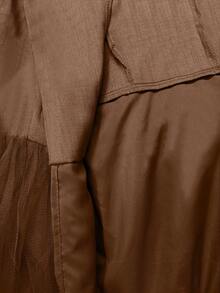 EMERY ROSE Women's Fashion Commuter Mesh Patchwork Thin Jacket