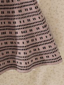 Souflis Souflis 2 件套女童圆领毛衣和荷叶边腰格子迷你裙套装，幼儿/小女孩针织开衫和裙子套装，秋冬 - 粉色 - 查看 7