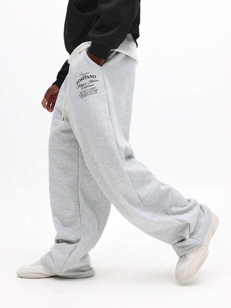 Heathered Joggers With Drawstring Waist