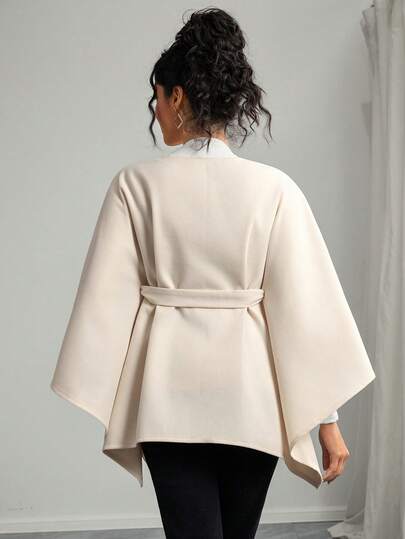 Momance Maternity Regular Cardigan With Batwing Sleeves And Belt Autumn Pregnancy
