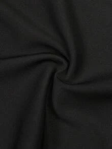 Claim Dot 男士高腰裤，双腰带环设计，宽松裤男士百慕大短裤正装裤宽松时尚百搭直筒裤，送给男朋友或丈夫的绝佳礼物黑色裤子宽松黑色裤子高腰裤阔腿裤黑色正装裤 - 黑色 - 查看 6