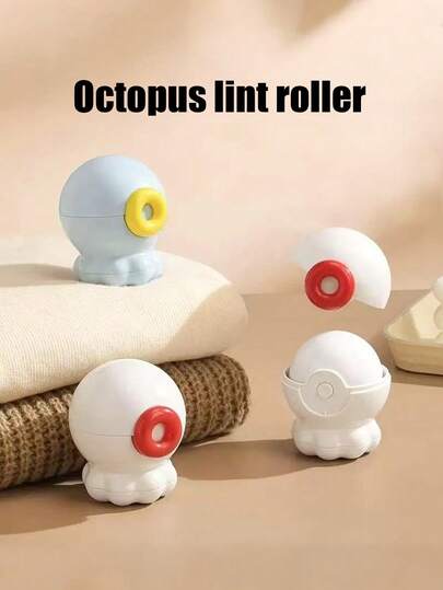 PETSIN 1 Stück Haarbürste in Oktopus-Form für Haustiere, waschbare Haustier-Haarreinigungsbürste, tragbares Haustier-Haarreinigungswerkzeug