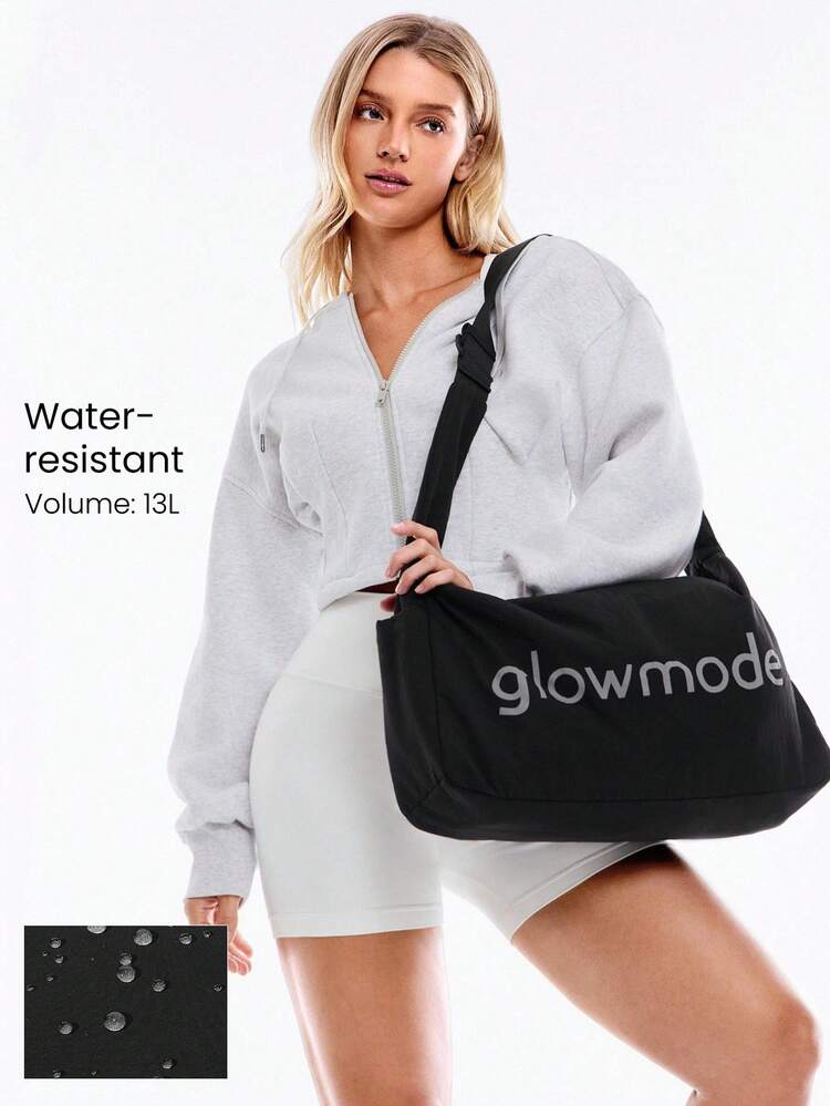 13L Water-Resistant Puffer Side Bottle Pocket Interior Zip Pocket Adjustable Strap Tote Bag Daily Casual Active
