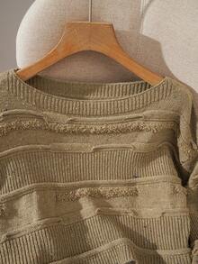 Franclia New Sexy Stylish Polka Dot Cropped Women Pullover Sweater, Autumn - Brown - View 5
