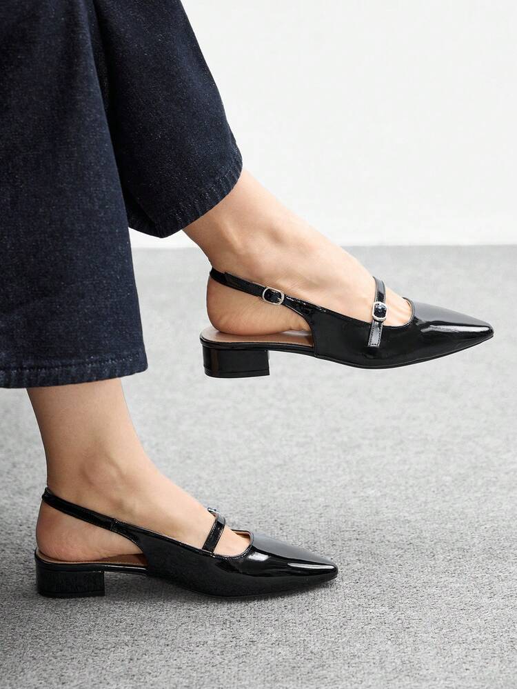 CUCCOO BIZCHIC Zapatos planos de punta fina versátiles para mujer