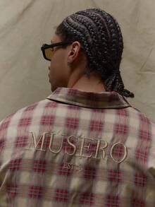 Musero Camisa de manga larga con botones y bolsillo delantero, estilo de cuadros todo sobre, detalles occidentales para otoño, primavera y verano - Multicolor - Ver 6