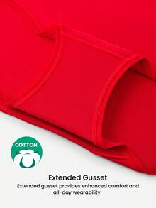 LUVLETTE Plus 3-Pack Cotton High Waist Briefs Women Underwear Panties Set-Pastel Color Christmas Pajamas Style 2025