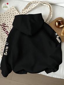 Bộ đồ thể thao nữ tuổi teen phong cách tối giản, in họa tiết, có mũ trùm đầu, phối màu tương phản, in chữ F1, họa tiết da báo, số 01, huy hiệu in hình, phong cách đường phố hip hop, họa tiết in, rộng rãi, thoải mái, thích hợp cho mùa thu/đông. - Nhiều màu - Xem 2