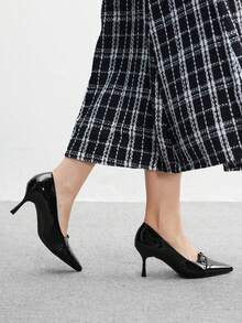 CUCCOO BIZCHIC Black Pointed Toe High Heel Pumps, Sexy Stiletto Heels For Women, Suitable For Outdoor, Commute, Party, Banquet Spring Shoes - Black - View 5