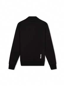 BENCH Men's 1/4 Zip Sweatshirt Black - Black - View 2