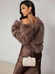 CUCCOO SZL Glitter Pleated Clutch Bag With Chain Strap, Shoulder & Crossbody Bag, Perfect For Parties And Banquets, Versatile Women's Fashion Bag