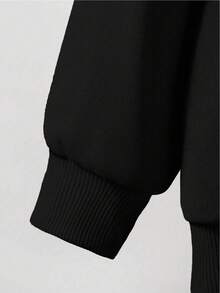 GraphicGems Young Boys Casual Comfortable Fashion Minimalist Versatile Creative Funny "Italian Brainrot" Graphic Crew Neck Sweatshirt, Autumn/Winter Outerwear For School And Leisure - Black - View 4