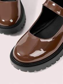 CUCCOO DOLLMOD Damen Loafer mit dicker Sohle, süß & elegant, weich & bequem, Lässig & minimalistisch, süß & preppy Stil, geeignet für Dates, Partys, Nachmittagstee, Ballettschuhe - Kaffeebraun - Übersicht 7