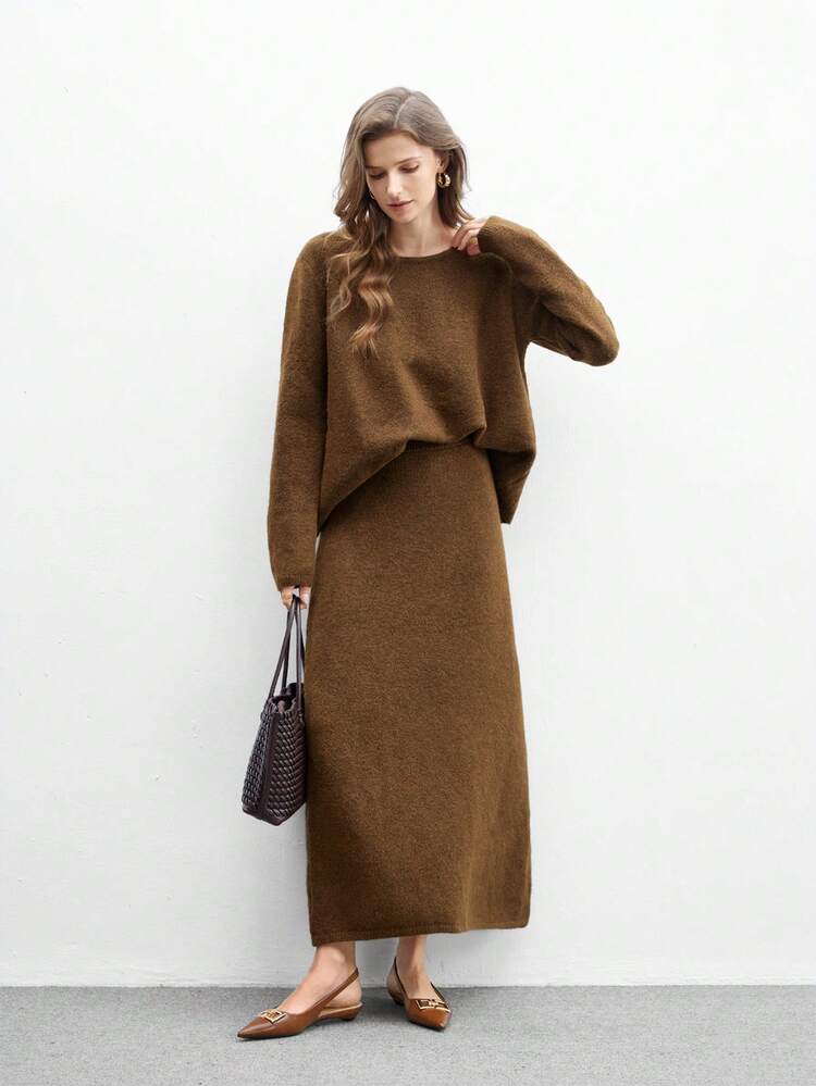 CUCCOO BIZCHIC Zapatos planos de mujer con hebilla cuadrada, puntera puntiaguda, tacón bajo, tacón estrafalario, estilo versátil y cómodo para ir al trabajo. Zapatos de mujer marrones de estilo informal con cierre de slip-on.