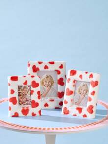 1pcMulti-Size Plush Photo Frame - A Plush Square Photo Frame Suitable For Walls Or Desktops, Available In Sizes, A Cute Photo Frame, Ideal For Home Decoration As A Christmas/Birthday Gift (3 Sizes Are Available For Selection)