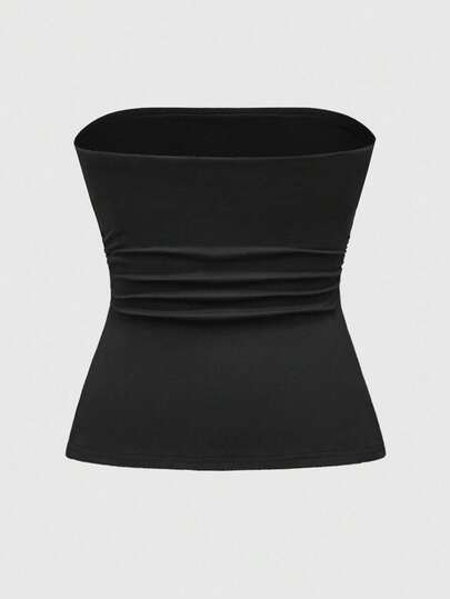 Grunge Punk Top corto con abertura y aplicaciones de strass para mujer de talla grande, estilo subcultura Y2K