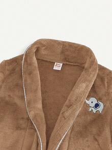 Cozy Pixies Accappatoio in flanella con motivo a elefante cartoni animati per bambino