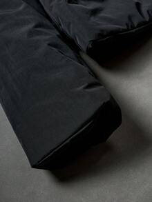 PAVTROS 男士纯色宽松拉链夹克，街头时尚，适合日常和户外搭配，送给朋友、男朋友、冬季外套的礼物 - 黑色 - 查看 7