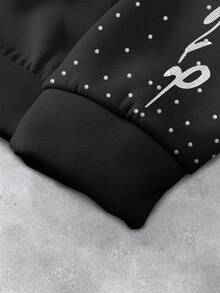 PAVTROS Áo nỉ có mũ trùm đầu in chữ mùa thu có khóa kéo phía trước dành cho nam - Nhiều màu - Xem 3