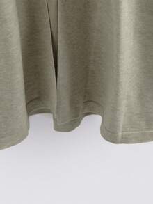 Linhara Plus Size Casual Solid Color Cardigan Knit Vest And Pants Set, Autumn/Winter - Olive Green - View 7