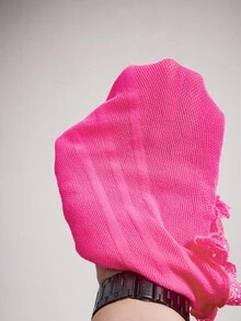 Women's Rhinestone Decor Hollow Sexy Jumpsuit - Hot Pink - View 6