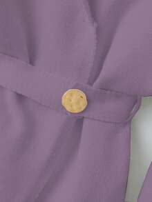 Franclia Unique Design Solid Color Wrap Cardigan For Women - Purple - View 4