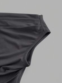 SHEIN EZwear 2 件套纯色露肩荷叶边上衣，夏季新款百搭百搭女装 - 彩色 - 查看 3