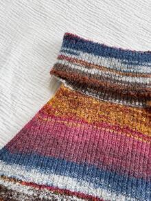 Soleia 女式休闲高领无袖不对称下摆修身针织背心，适合派对、圣诞节、约会之夜、夜总会、波西米亚风、波西米亚风、度假、秋季 - 彩色 - 查看 4