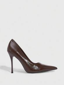 CUCCOO SZL Women's Pointed Toe Stiletto High Heel Pumps, Suitable For Commuting, Dating, Party And Other Occasions For Christmas Spring Shoes - Coffee Brown - View 2