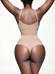 SHAPORA Bộ 2 áo liền quần định hình màu trơn không đường may cho nữ - Nhiều màu - Xem 6