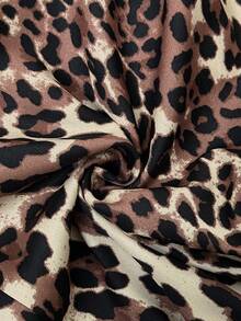 Elenzga 大码女式秋冬时尚休闲 V 领碎花长款束腰连衣裙，修身廓形长款女装 - 彩色 - 查看 8